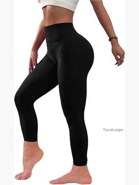 High Waist Compression Leggings Tummy Control Seamless Butt Lifting Yoga Gym